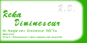 reka diminescur business card